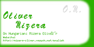 oliver mizera business card